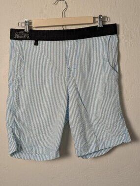 Jimmy Z Shorts Mens Size 28 Striped Seersucker Skate Surf Cotton Belted